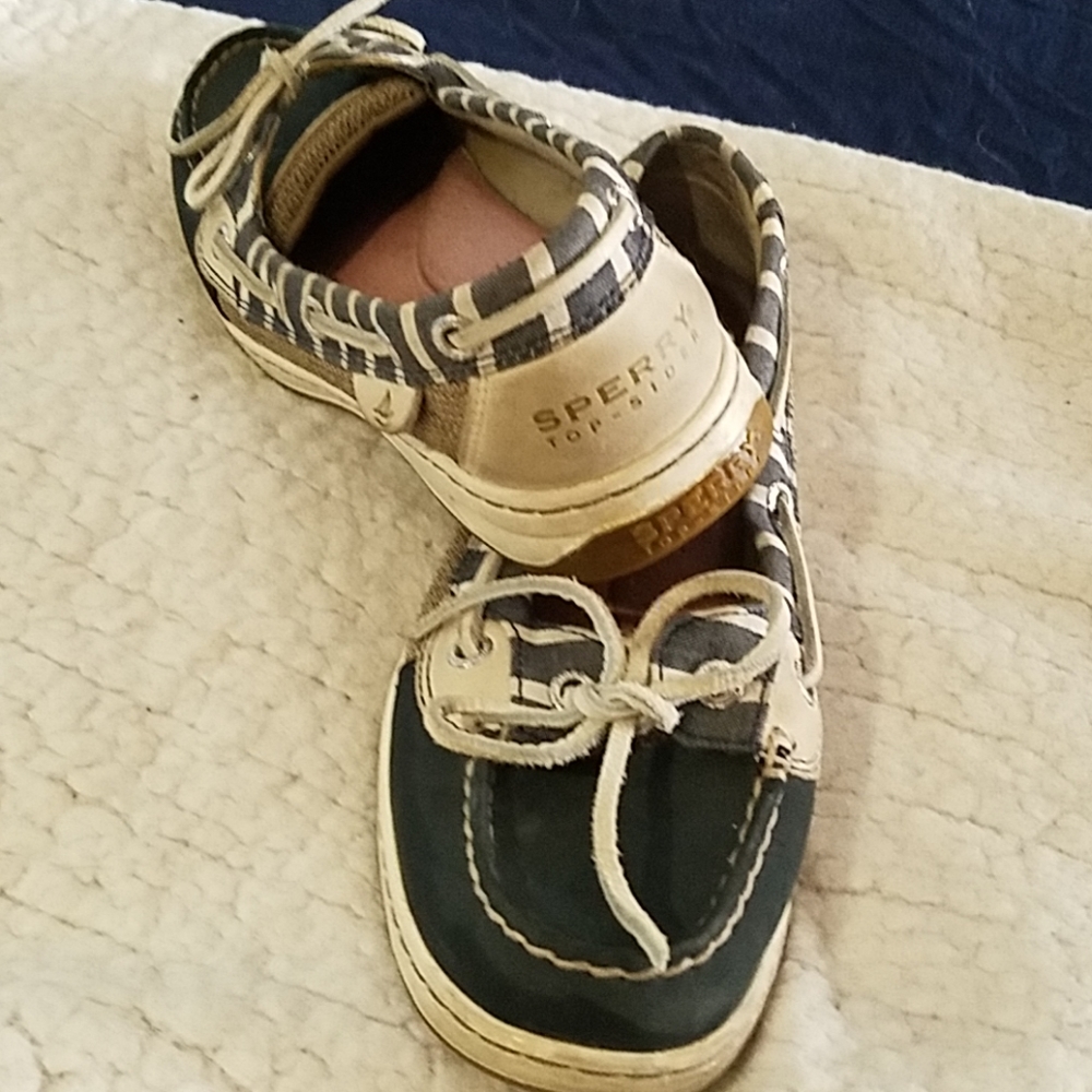 Sperry Women's Navy and Tan Flats